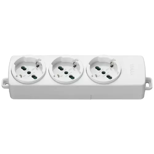 Vimar - 01287.NC.B - Presa multipla 3 universale bianco