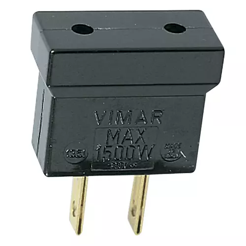 Vimar - 01351 - Adaptateur 2P USA - P10 noir