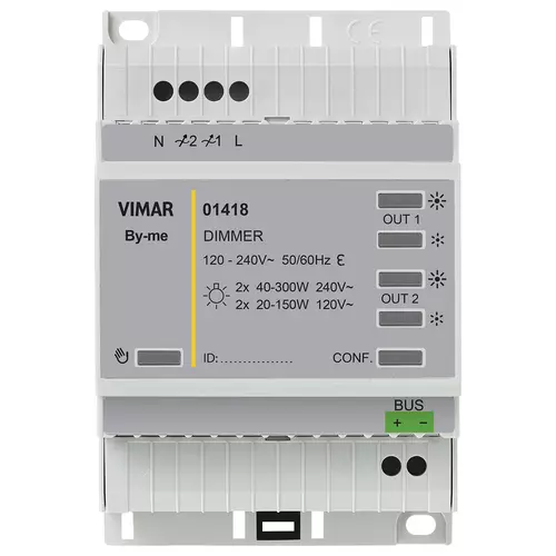 Vimar - 01418 - Dimmer domotico 2 OUT 200W LED 120-240V