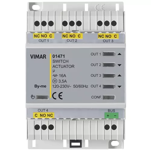 Vimar - 01471 - Actuateur dom.multifunct. 4OUT relais
