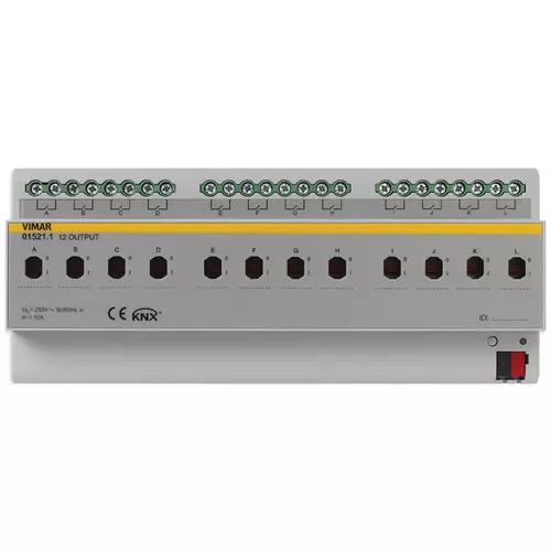 Vimar - 01521.1 - Attuatore 12 uscite 250V 10AX KNX