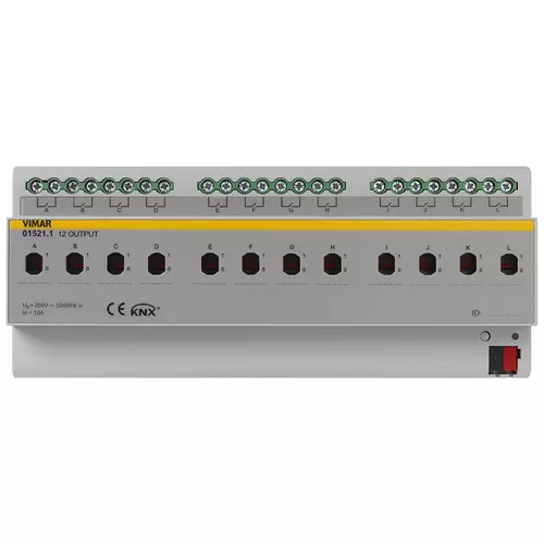 Vimar - 01521.1 - 12-output 250V 10AX KNX actuator