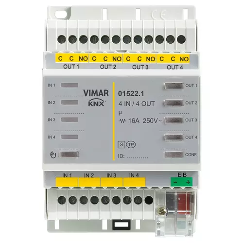 Vimar - 01522.1 - Dispositivo 4 in 4 out multifunzione KNX