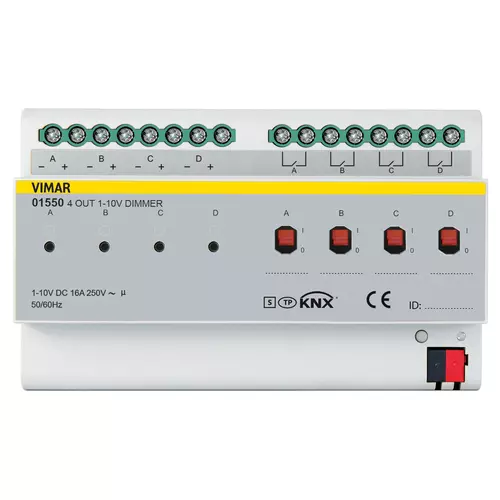 Vimar - 01550 - Variador 0/1-10V 4 OUT 16A KNX