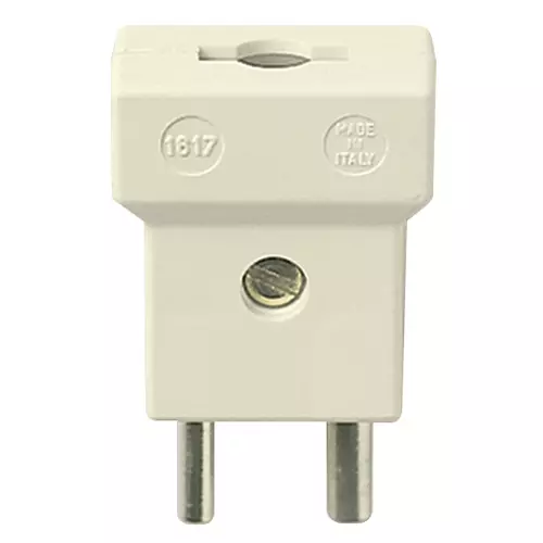 Vimar - 01617 - Stecker gepolt 2P 6A 24V ax. elfenbein