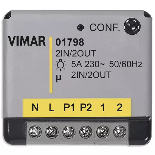 Vimar - 01798 - EnOcean 2-relay actuator lighting