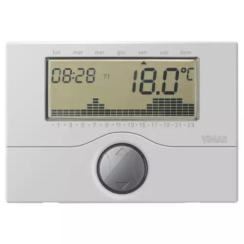 Vimar - 01910.20 - Surface battery-timer-thermostat silver