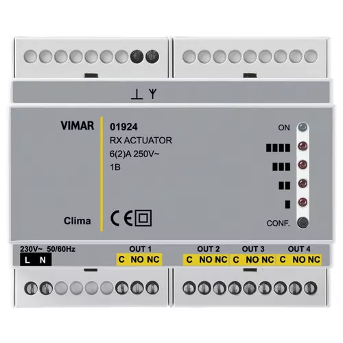 Vimar - 01924 - Actuateur/récepteur RF 4 canaux