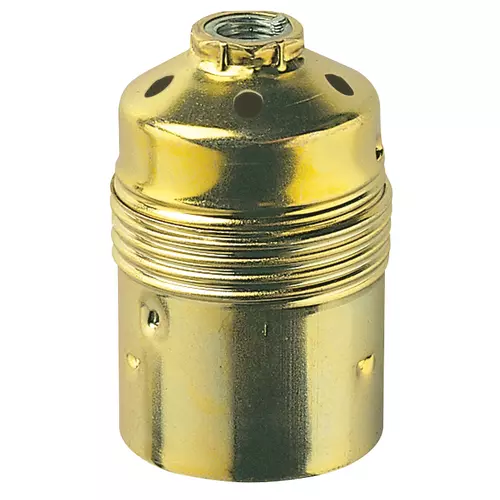 Vimar - 02142 - E27M10x1brass lamphld smooth earth term.