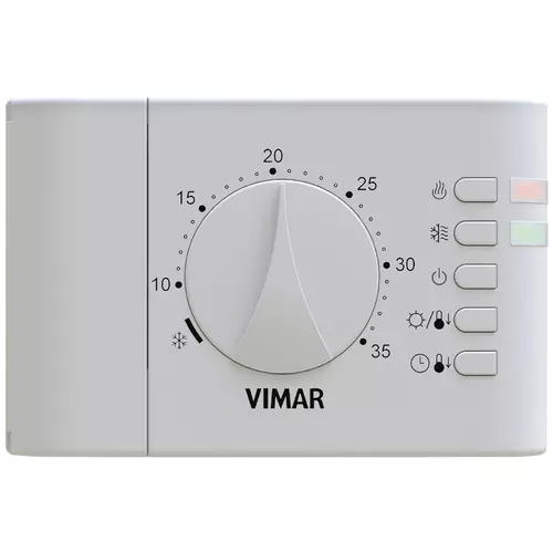 Vimar - 02900.1 - Surface battery-thermostat white