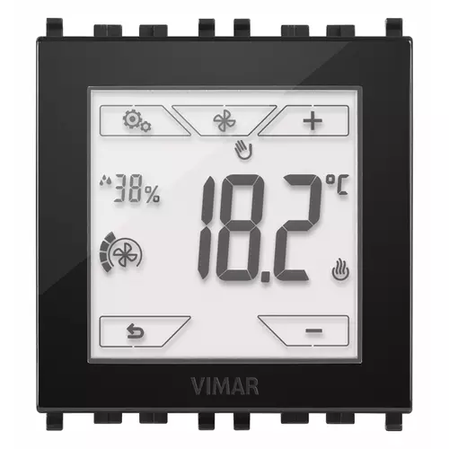 Vimar - 02952 - Touch-Thermostat KNX 2M schwarz