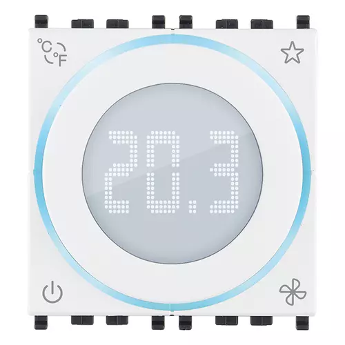 Vimar - 02971.B - Thermostat roulette domotique 2M blanc