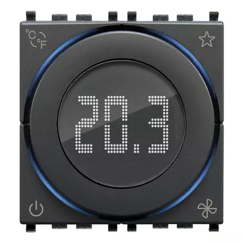 Vimar - 02972 - Thermostat roulette KNX 2M gris