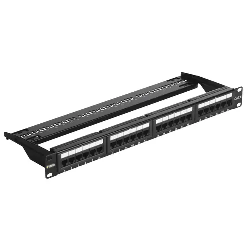 Vimar - 03024.6 - Patch panel - 24 RJ45 Cat6 UTP conn.1u