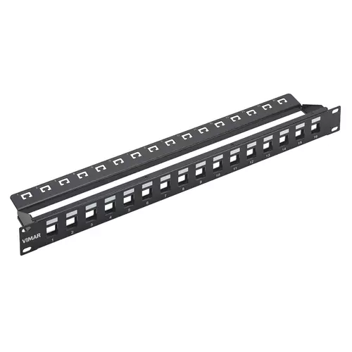 Vimar - 03024.E - Patch panel - 16 empty ports 1u