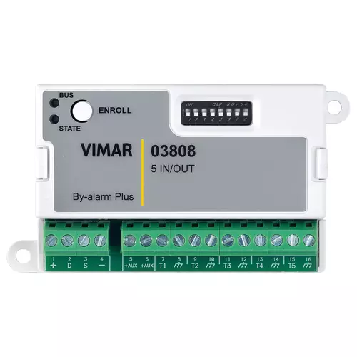 Vimar - 03808 - By-alarm Plus platine extension 5 In/Out