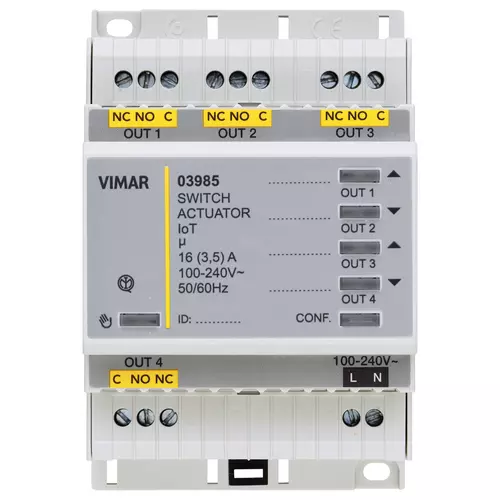 Vimar - 03985 - Actuateur mult. 4out relais connecté IoT