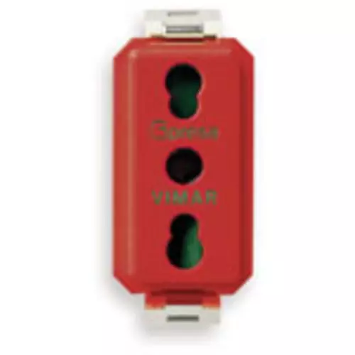 Vimar - 08145.R - 2P+E 16A P17/11 outlet red