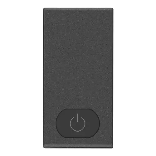 Vimar - 09021.S.CM - Button 1M switch ON symbol carbon matt