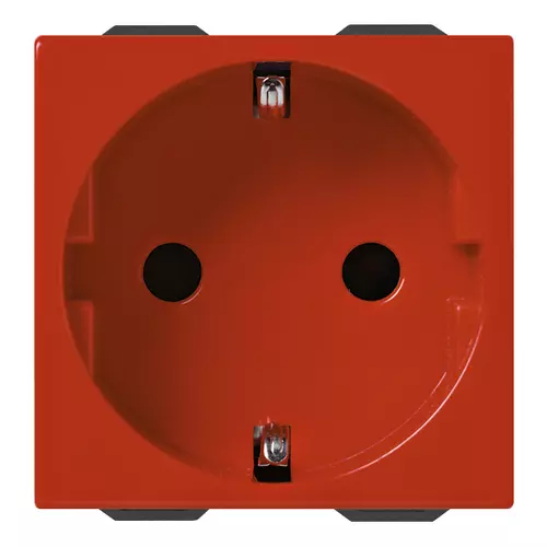 Vimar - 09208.R - 2P+E 16A German SICURY outlet red