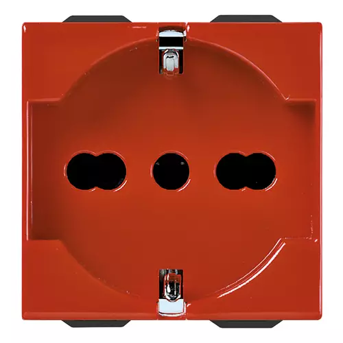 Vimar - 09210.R - 2P+E 16A universal outlet red