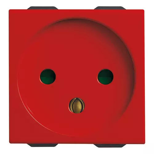 Vimar - 09240.R - 2P+E 16A Israeli SICURY outlet red