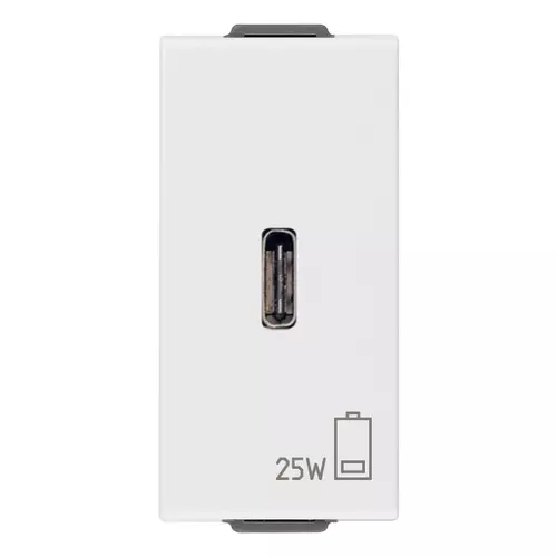 Vimar - 09292.C.25 - Alimentador USB C PD 25W blanco