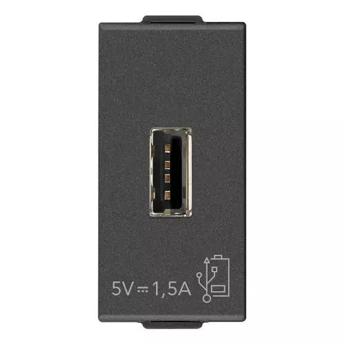 Vimar - 09292.CM - USB supply unit 5V 1,5A 1M carbon m