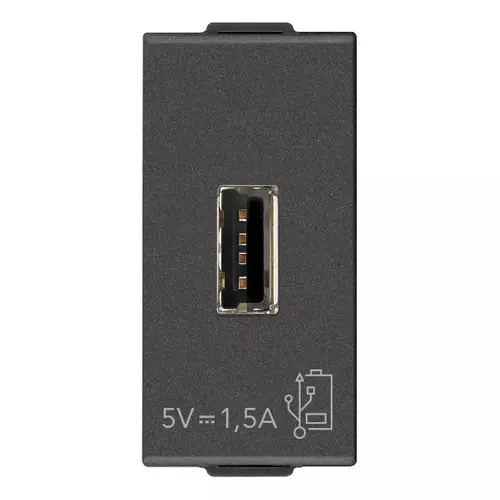 Vimar - 09292.CM - Μονάδα τροφοδοσίας USB 5V 1,5A1Mcarbon m