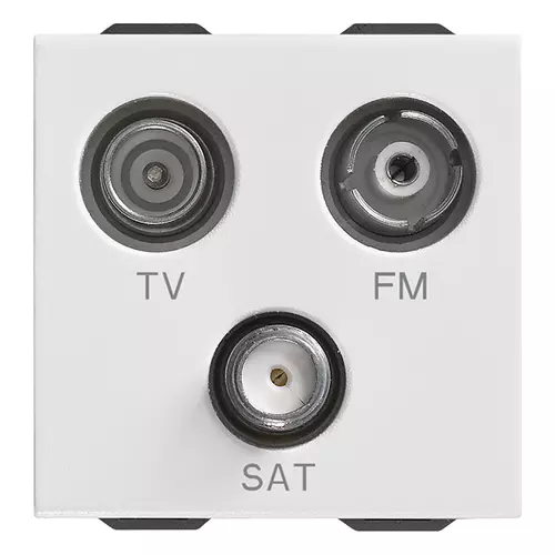 Vimar - 09303 - TV-FM-SAT single conn. 3outs white