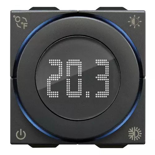 Vimar - 09470.CM - Thermostat roulette 100-240V 2M carbon