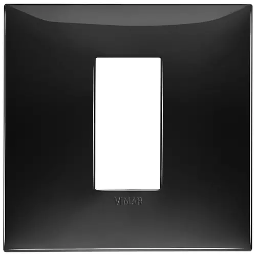 Vimar - 09661.04 - Plaque 1Mcentrx2M techn.noir
