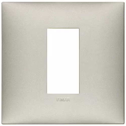 Vimar - 09661.22 - Plaque 1Mcentrx2M techn.nickel mat