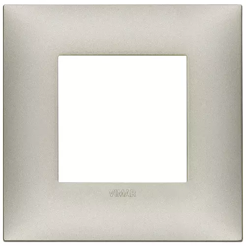Vimar - 09662.22 - Plaque 2M techn.nickel mat