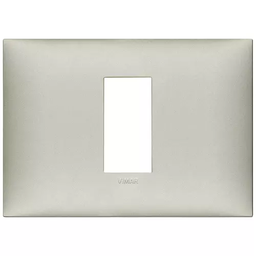 Vimar - 09671.22 - Plaque 1Mcentr. techn.nickel mat