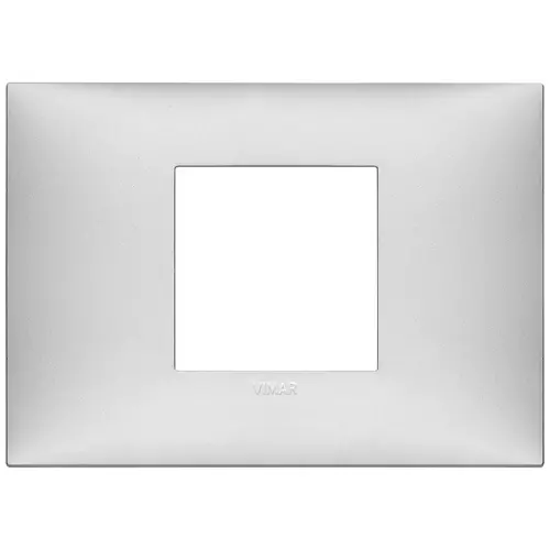 Vimar - 09672.21 - Plaque 2Mcentr. techn.argent mat