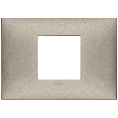 Vimar - 09672.23 - Plaque 2Mcentr. techn.titane mat