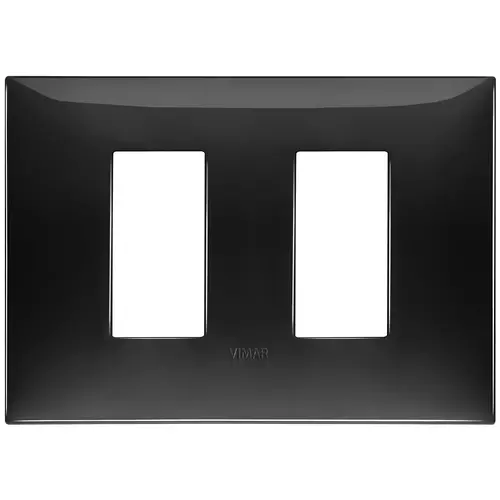 Vimar - 09679.04 - Plate 2 sideM techn.black