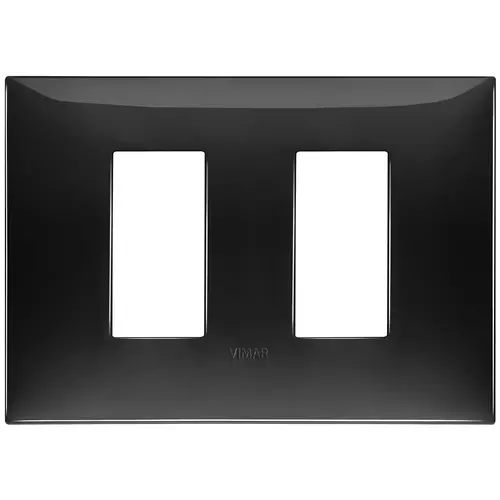 Vimar - 09679.04 - Placa 2M laterales  tecno negro