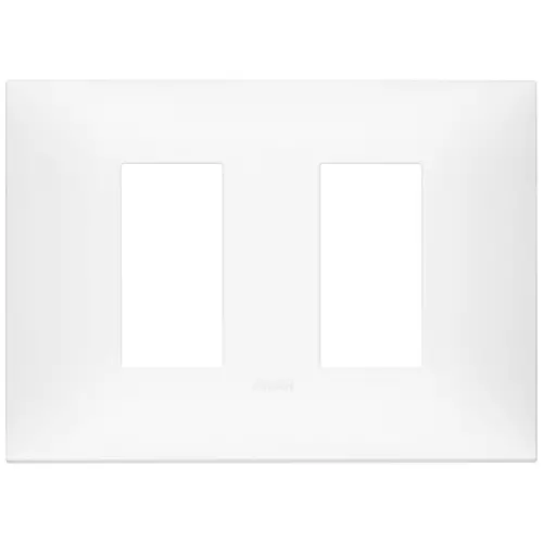 Vimar - 09679.11 - Placa 2M laterales  tecno blanco mate