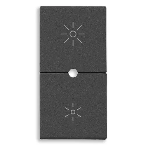 Vimar - 09755.3.CM - 2 demi-buttons 1M variateur carbon matt