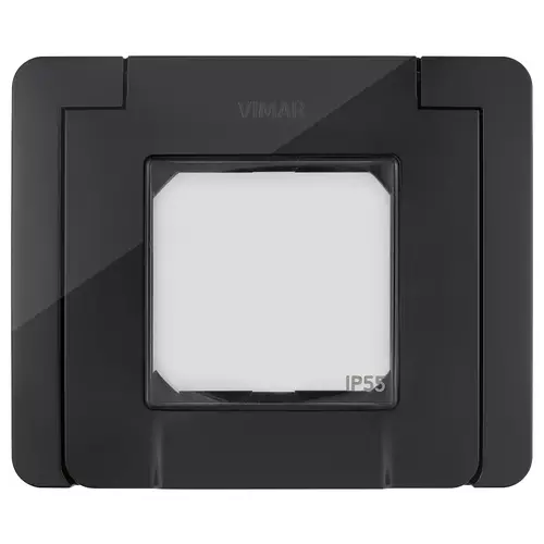 Vimar - 09911.04 - IP55 cover 2M +claws black