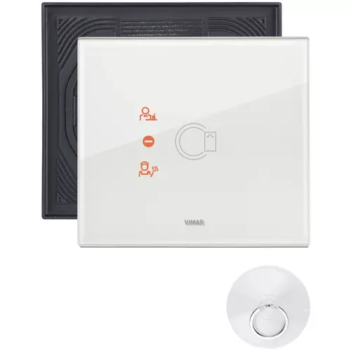 Vimar - 0K21666.70.02 - Plaque 3M transponder blanc diamant IP55
