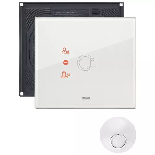 Vimar - 0K21666.70.02 - Plate 3M transponder white diamond IP55