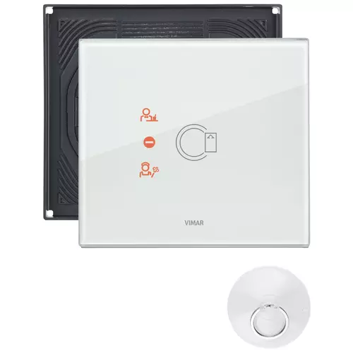 Vimar - 0K21666.71.02 - Placa 3M transponder cristal aqua IP55