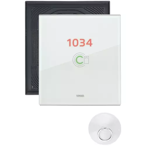 Vimar - 0K21666.71.03 - Placa 3M transp.NR cristal aqua IP55