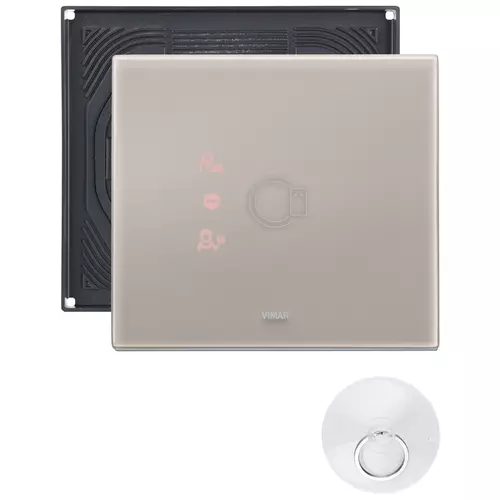Vimar - 0K21666.73.02 - Placa 3Mtransponder crist.grisperla IP55