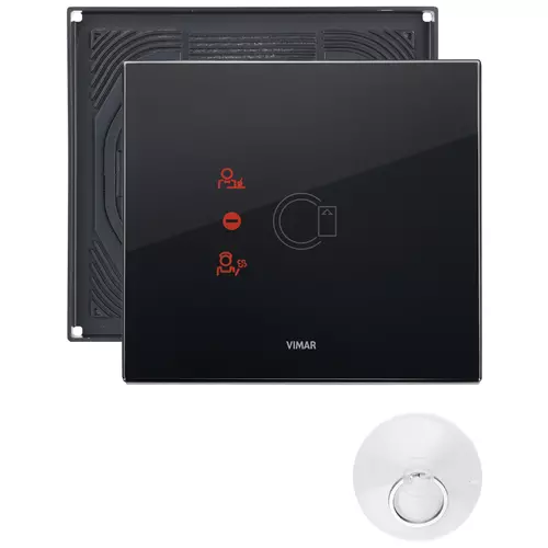 Vimar - 0K21666.76.02 - Abd.rahmen 3M Transp.Krist.schwar IP55