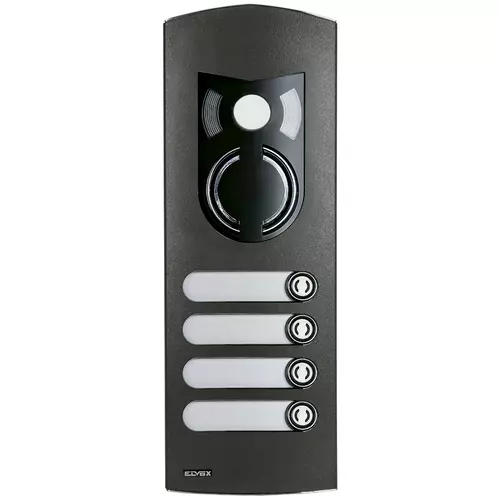 Vimar - 1224/35 - A/V plate 2M IK10 4 buttons grey