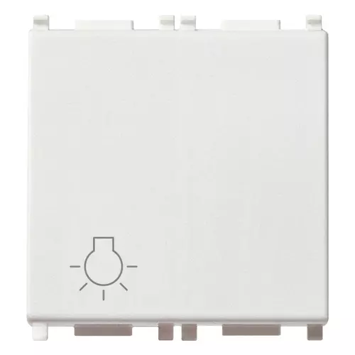 Vimar - 14008.2.L - Poussoir 1P NO 10A symb.lumière 2M blanc